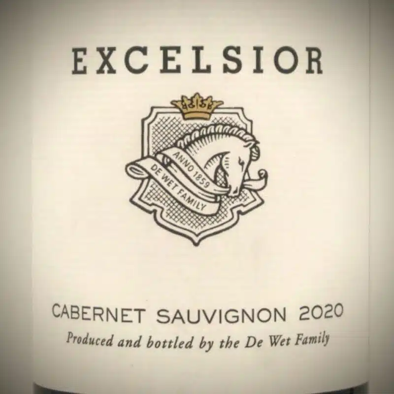 Excelsior Cabernet Sauvingnon label